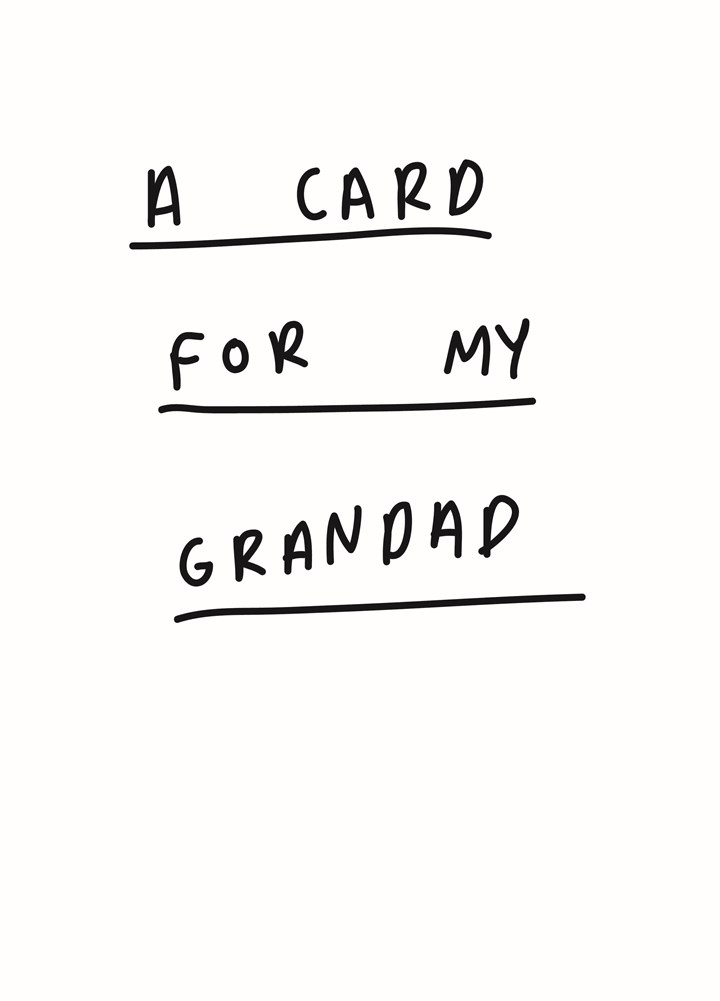 Card For My Grandad Card