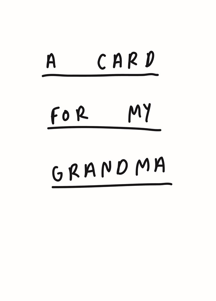 Card For My Grandma Card