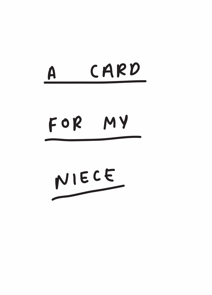 Card For My Niece Card
