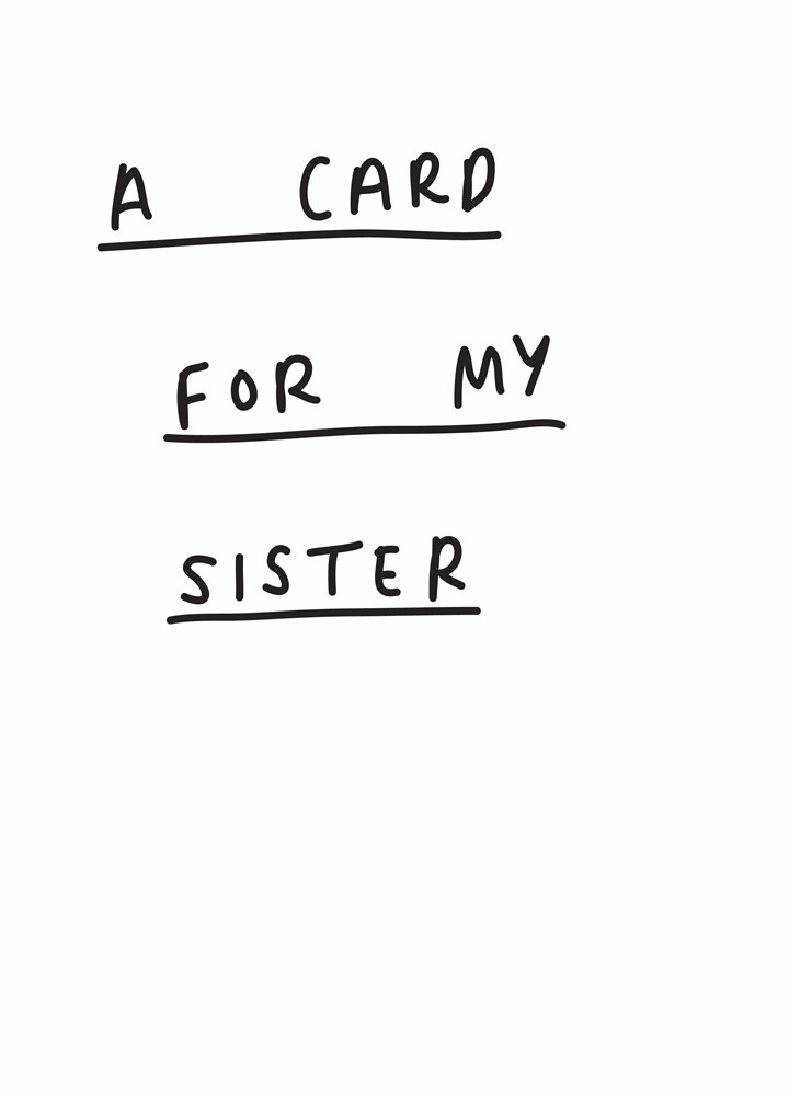 Card For My Sister Card