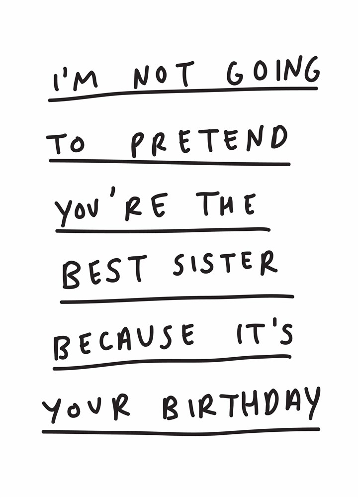 Best Sister Card