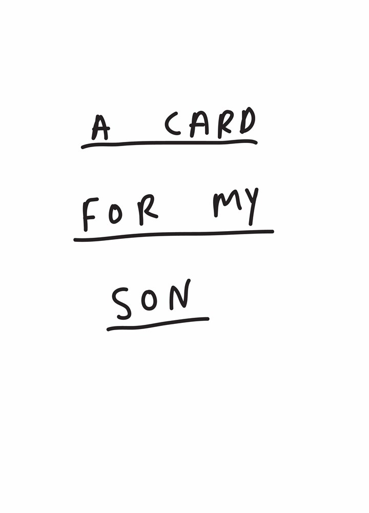 Card For My Son Card