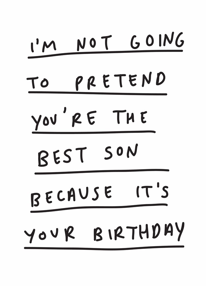 The Best Son Card