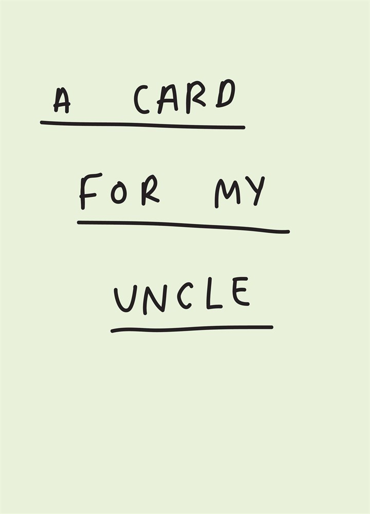 Card For My Uncle Card