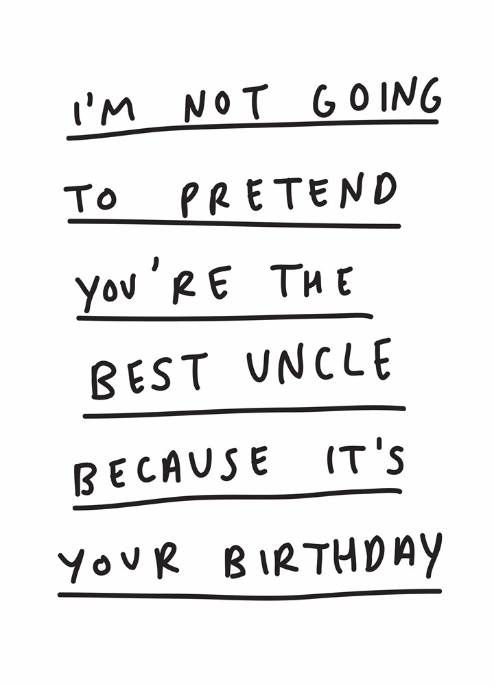 The Best Uncle Card