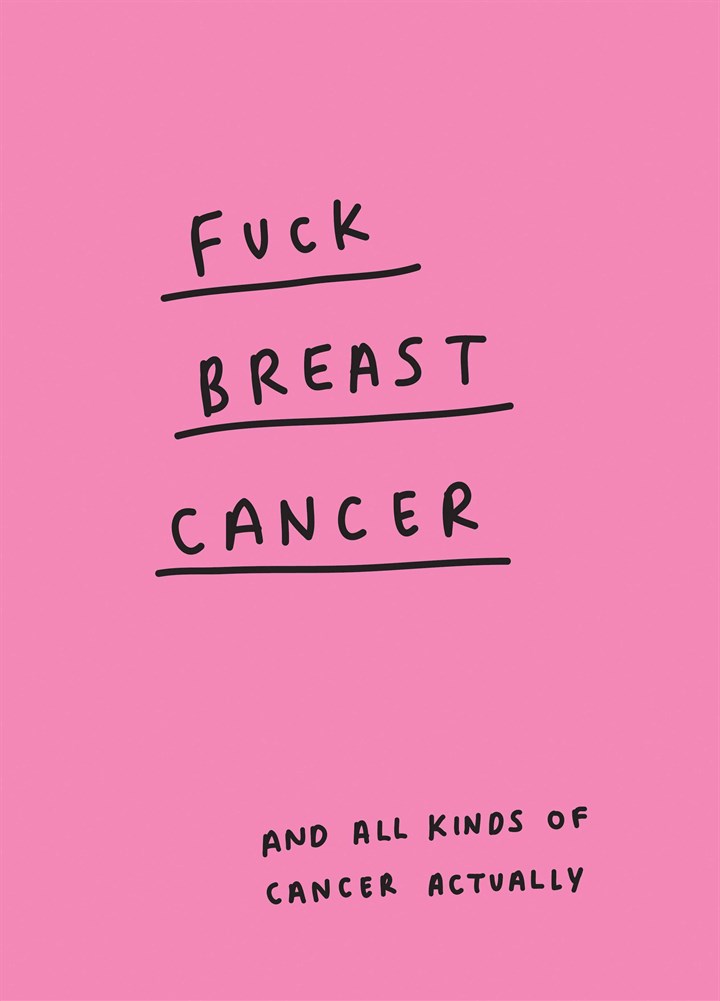 Fuck Breast Cancer Card