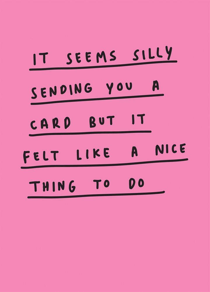 A Nice Thing To Do Card