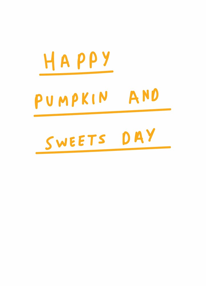 Happy Pumpkin And Sweets Day Card