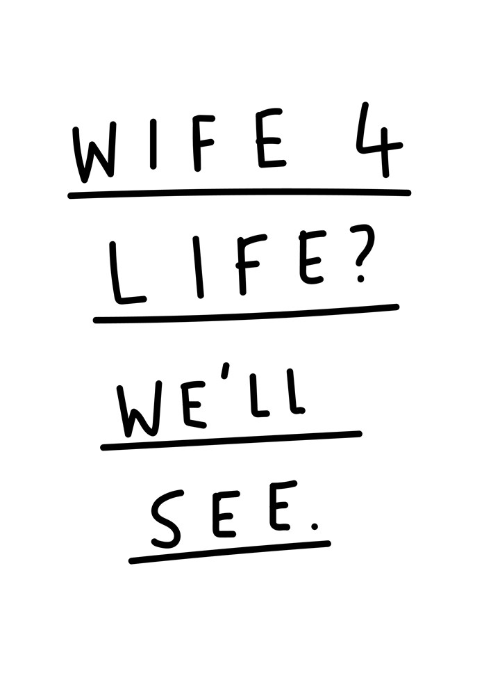 Wife 4 Life Card