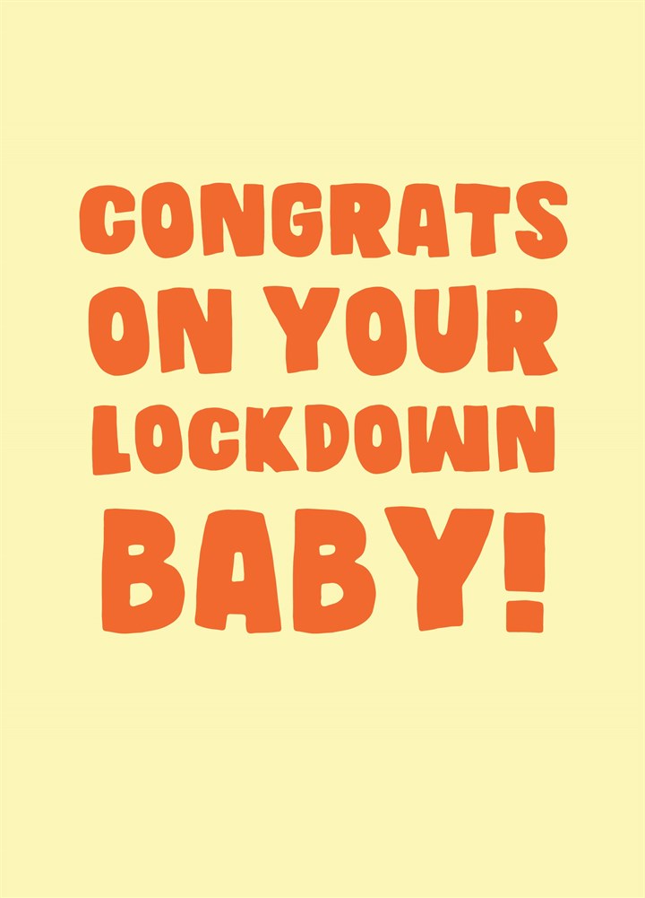 Lockdown Baby Card