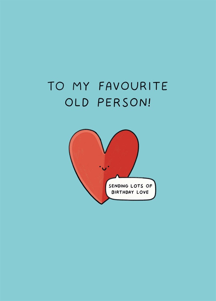 My Favourite Old Person Card
