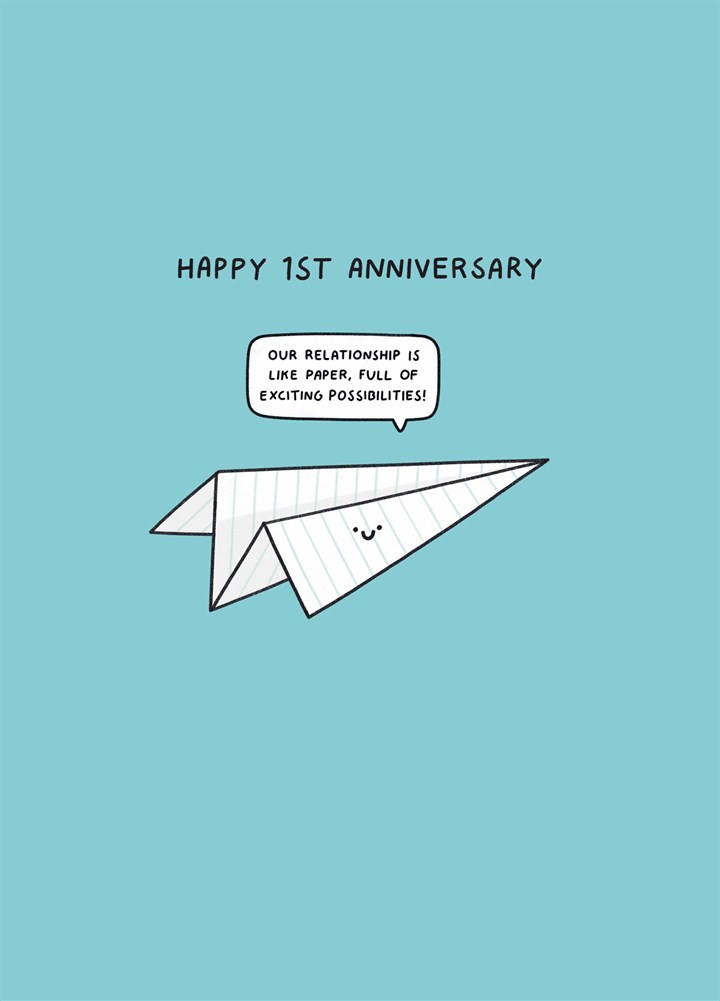 Happy First Anniversary Card