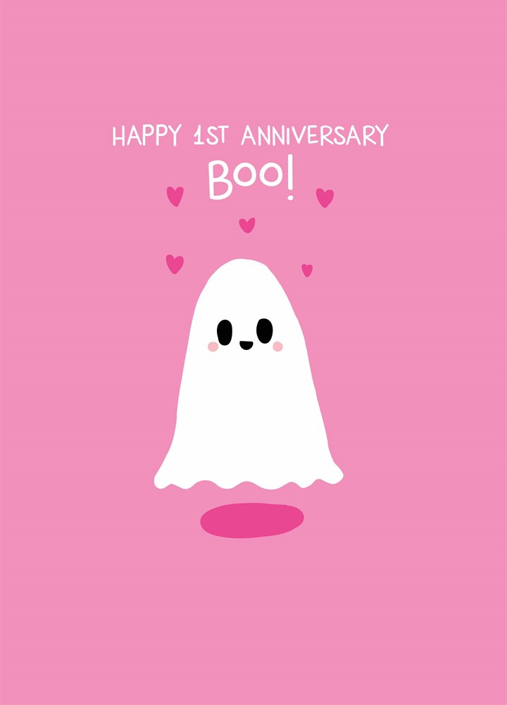 Happy First Anniversary Boo Card