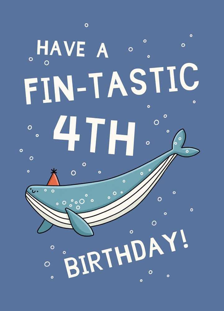 Have A Fin-Tastic 4th Birthday Card