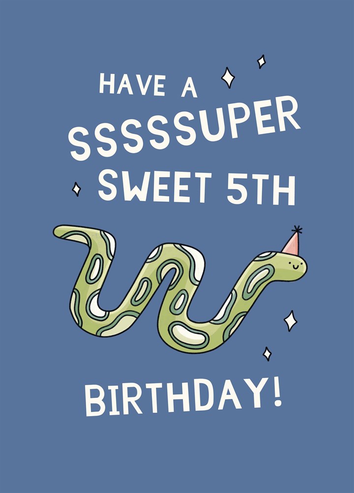 Have A Super Sweet 5th Birthday Card