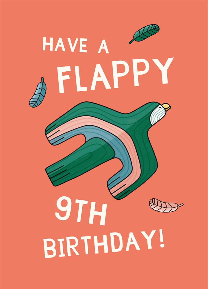 Have A Flappy 9th Birthday Card
