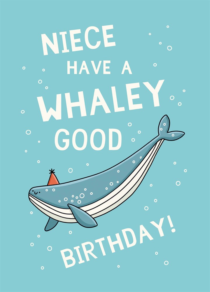 Niece Have A Whaley Good Birthday Card