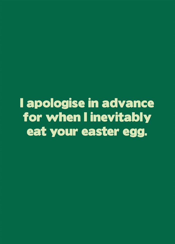 Eat Your Easter Egg Card