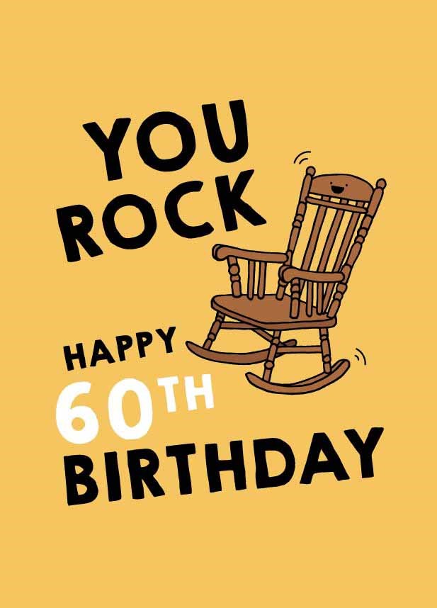 You Rock Happy 60th Birthday Card