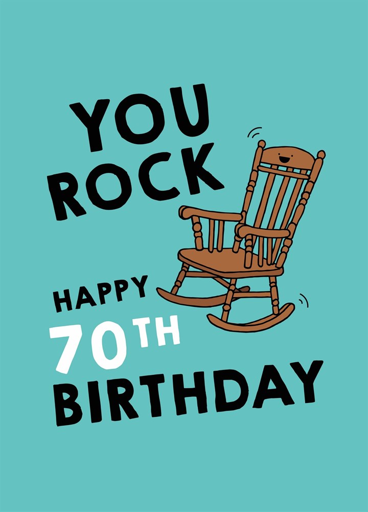 You Rock Happy 70th Birthday Card