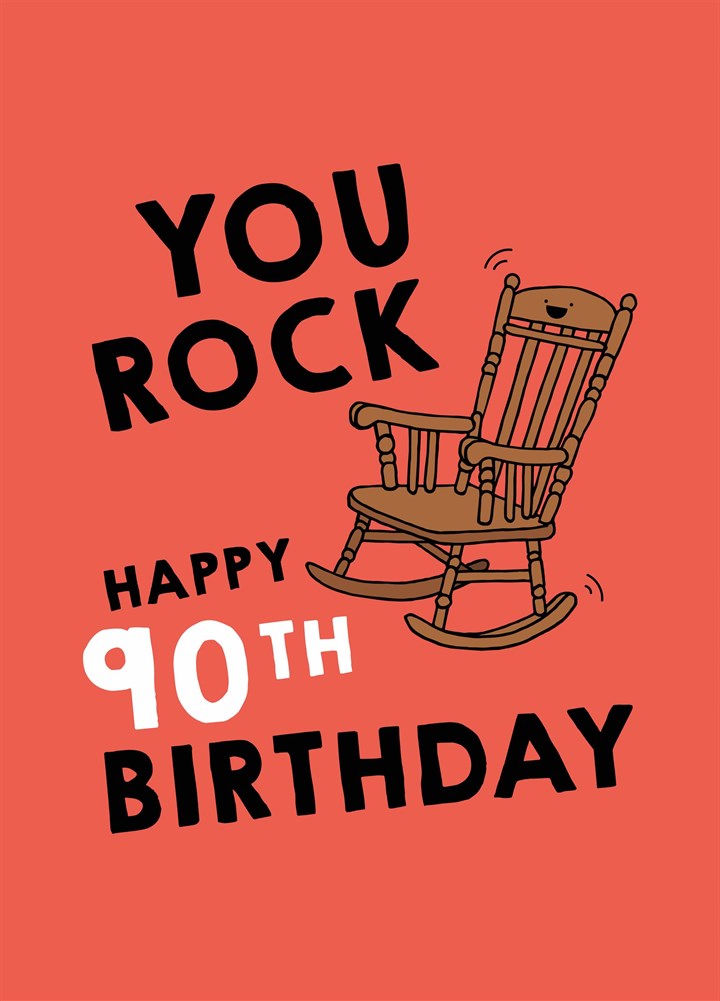 You Rock Happy 90th Birthday Card