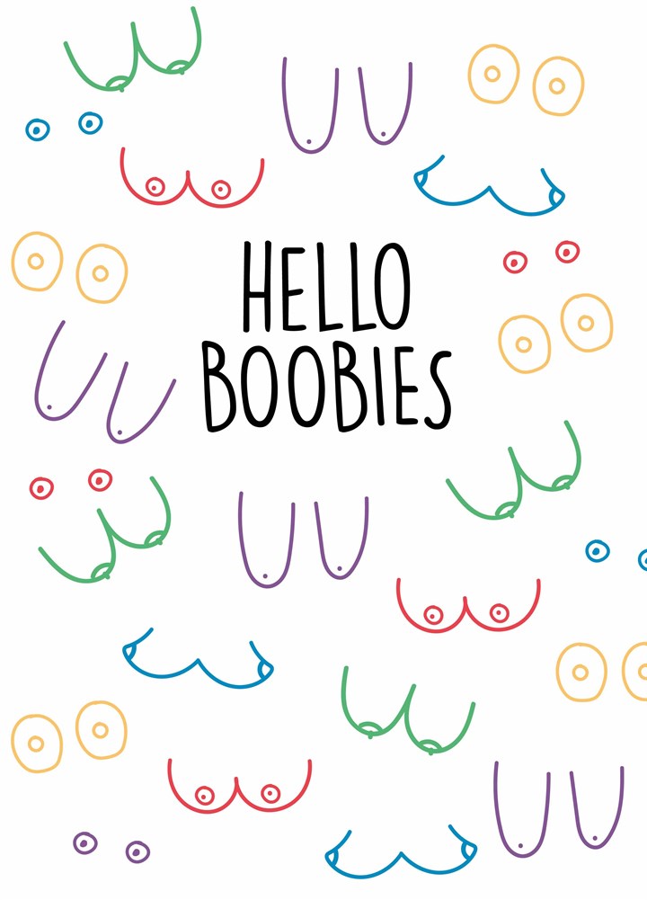 Hello Boobies Card