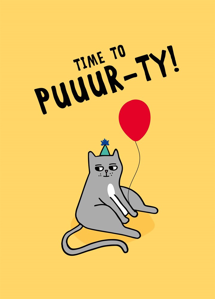 Time To Puuur-ty Card