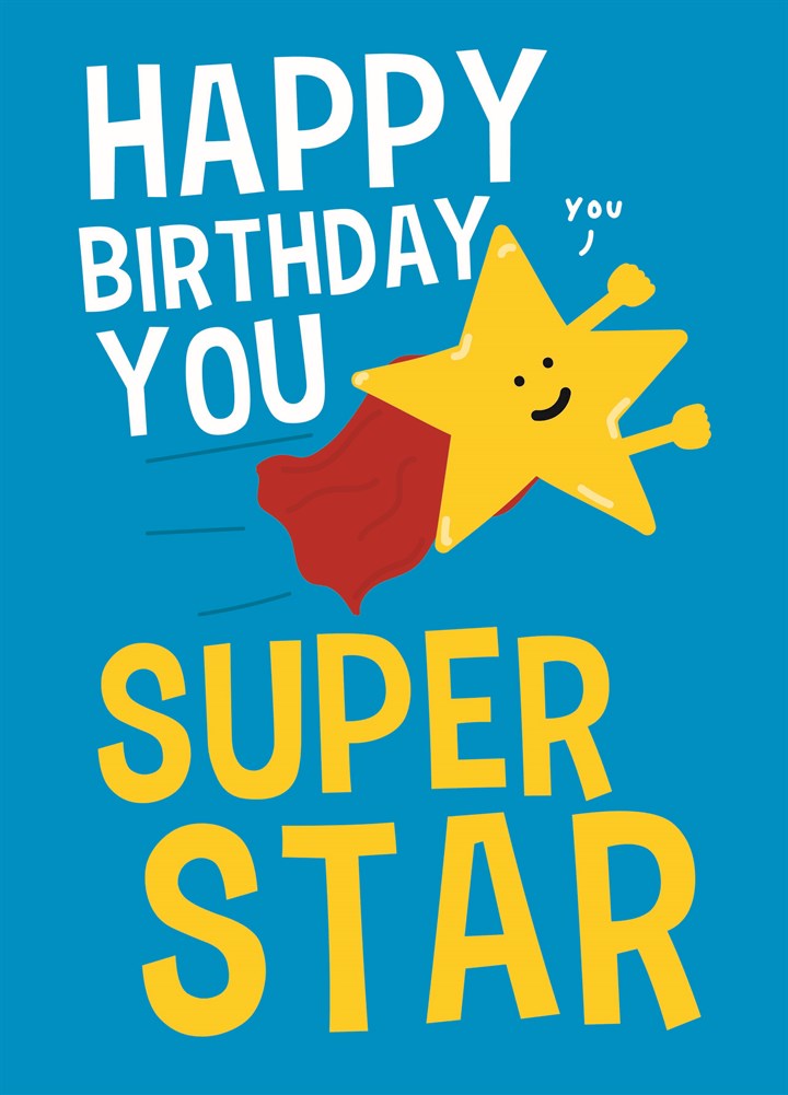 Happy Birthday You Superstar Card