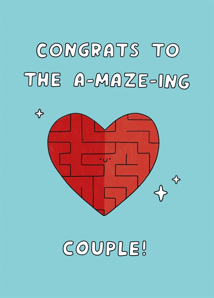 Congrats To The A-Maze-Ing Couple Card