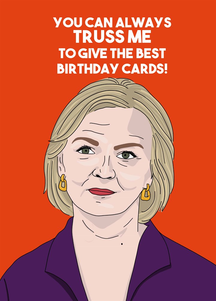 Punny Liz Truss Birthday Card