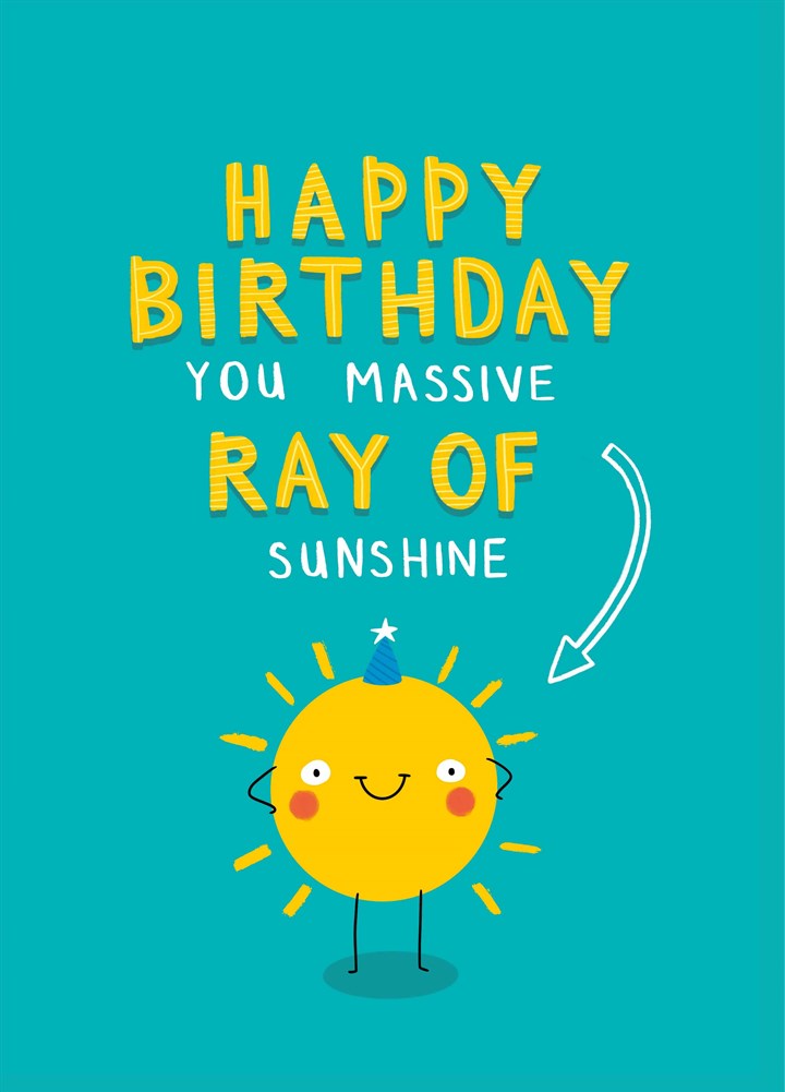 Ray Of Sunshine Birthday Card | Scribbler