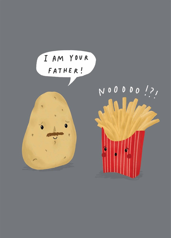 Potato Fries Father's Day Card