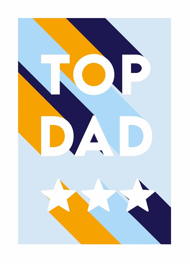 Top Dad Type Father's Day Card