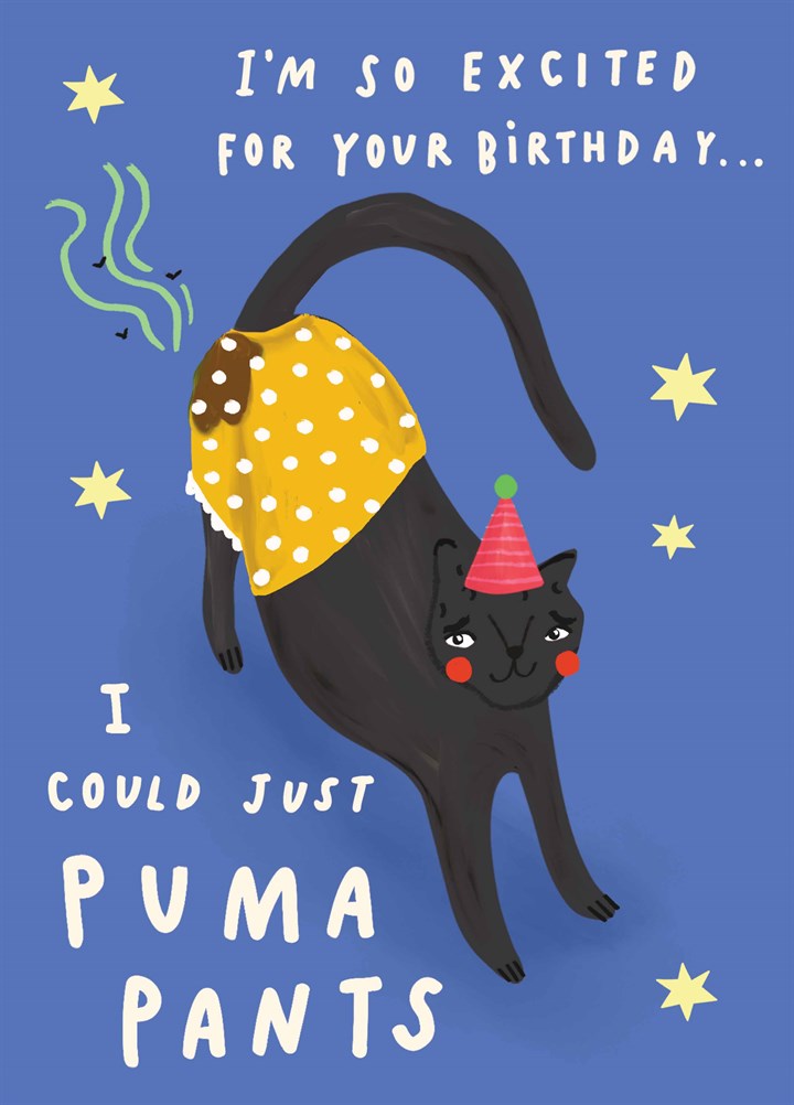 Puma Pants Birthday Card