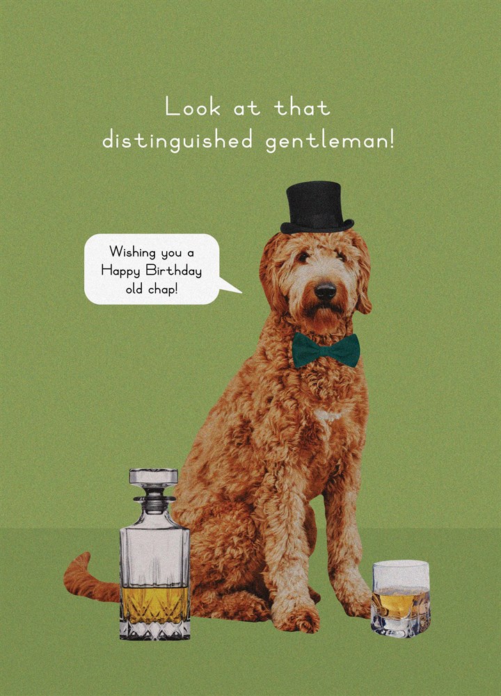 Distinguished Gentleman Doggo Birthday Card