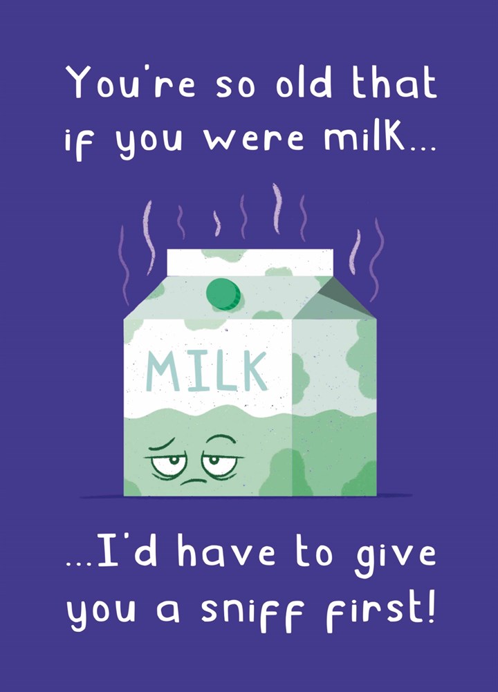 Sniff Milk Birthday Card