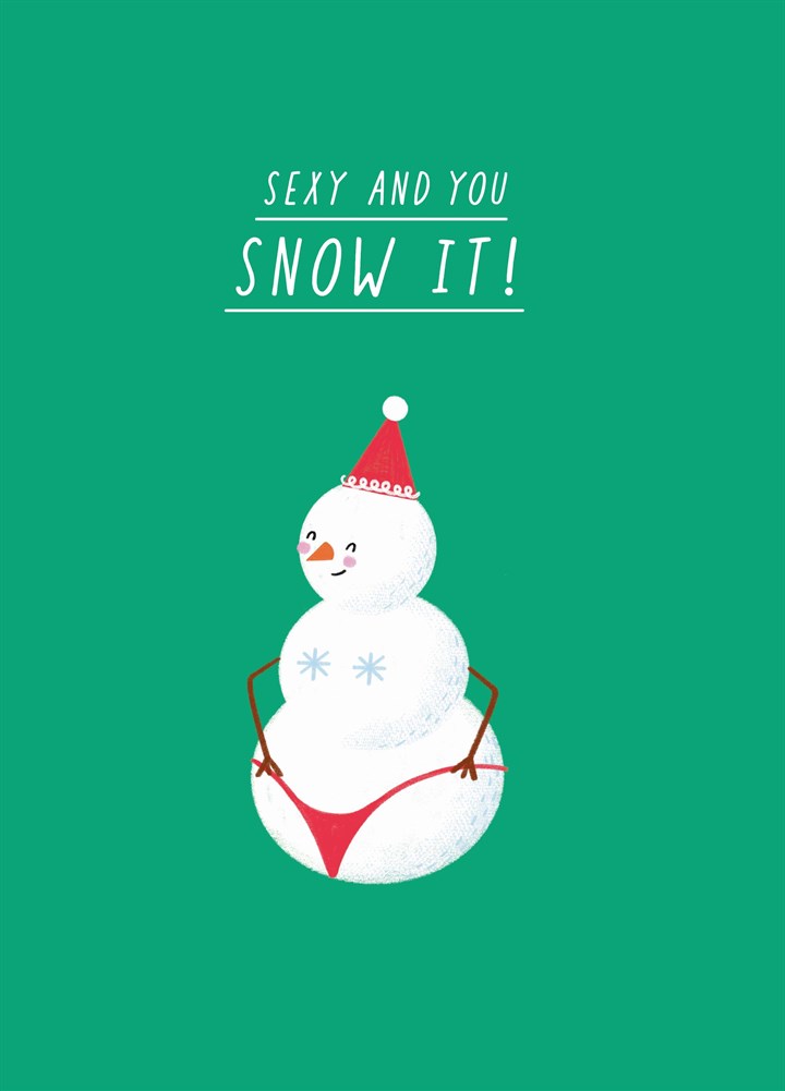 Sexy Snowman Christmas Card