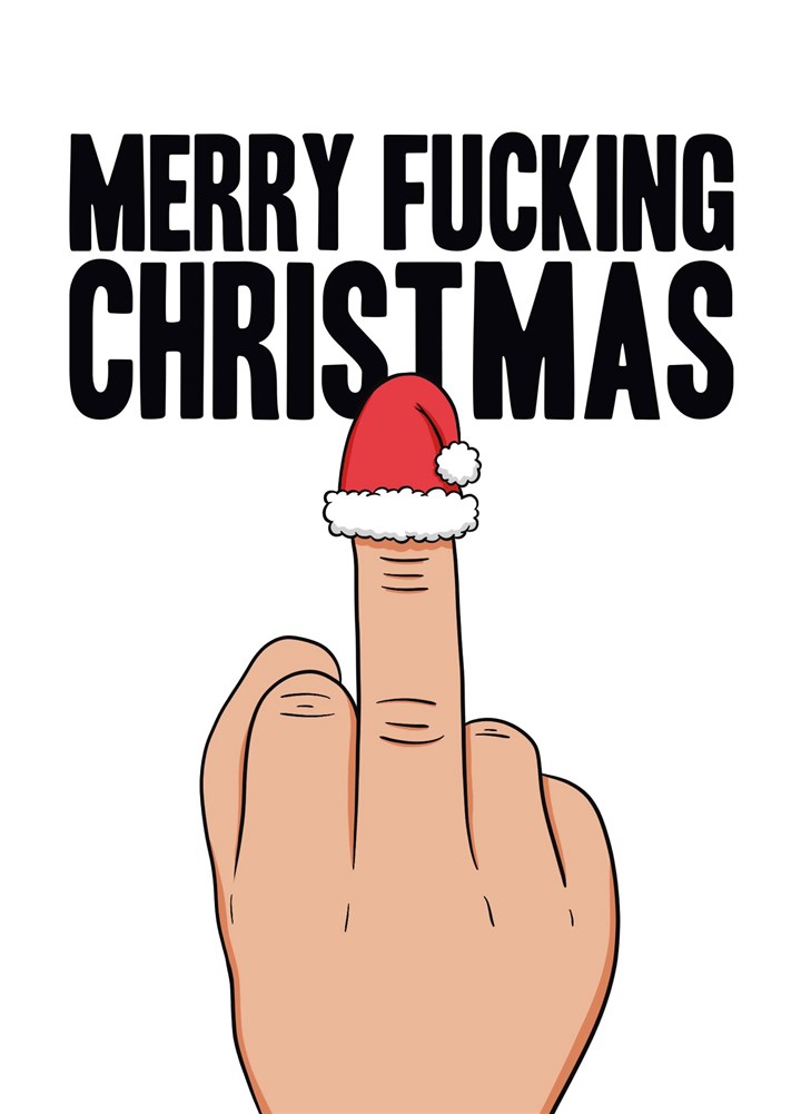 Festive Middle Finger Christmas Card