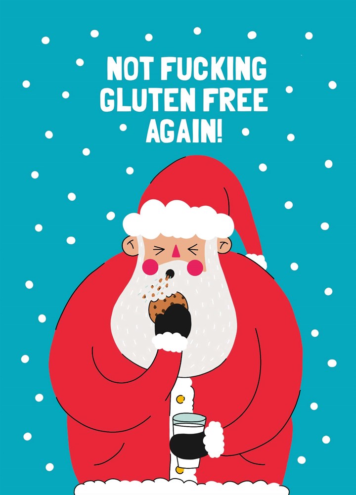 Gluten Free Santa Christmas Card