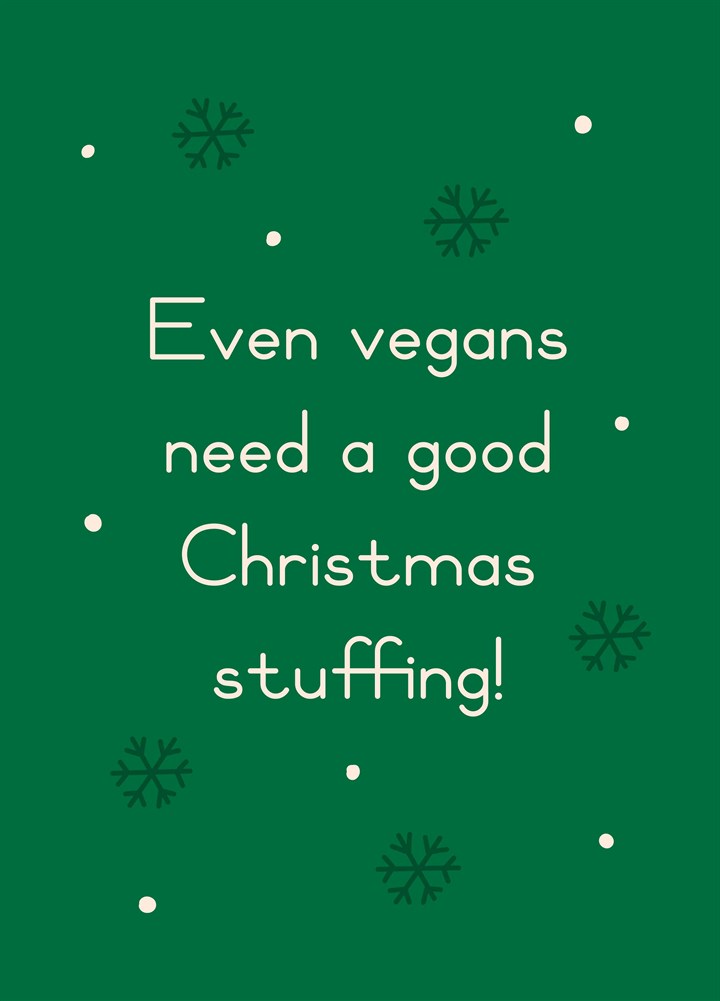 Vegan Stuffing Christmas Card