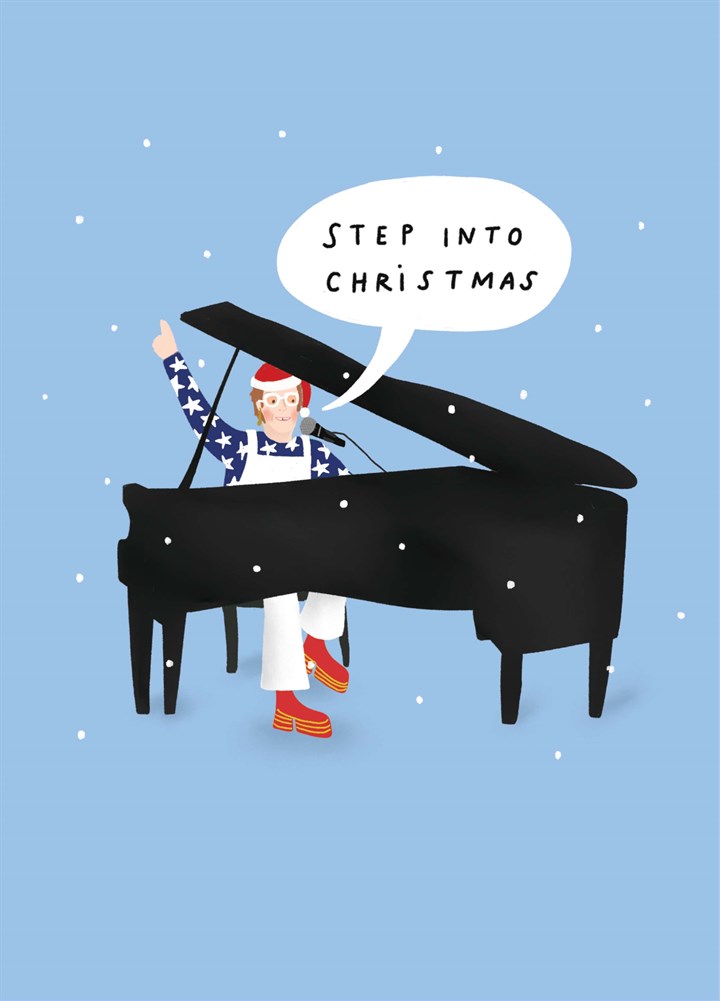 Elton John Step Into Christmas Card