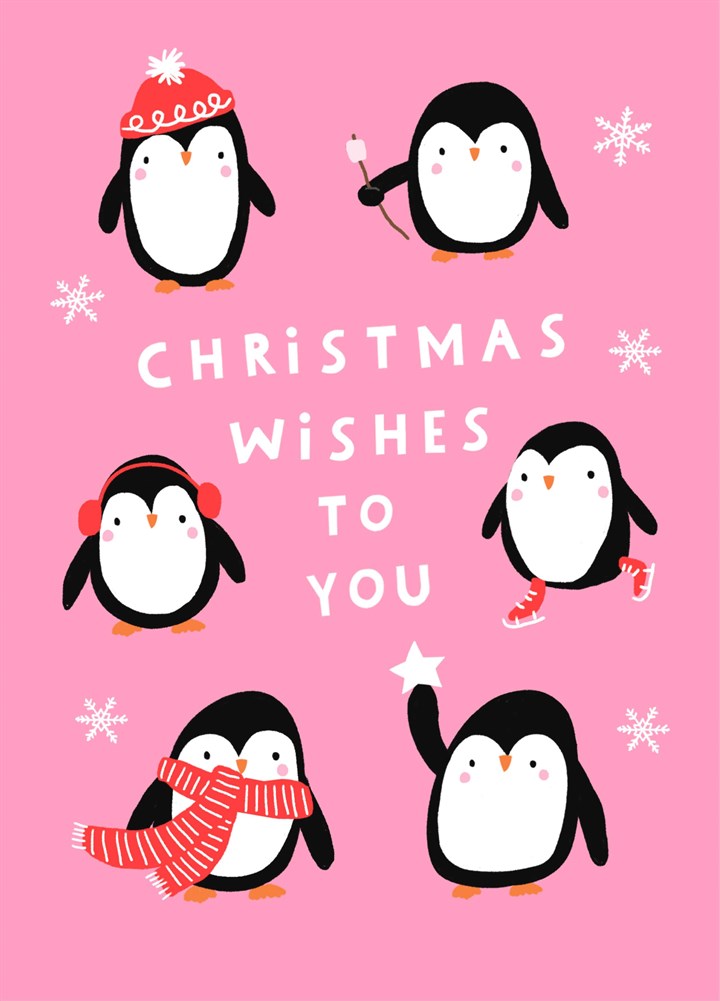 Mini Penguins Christmas Card