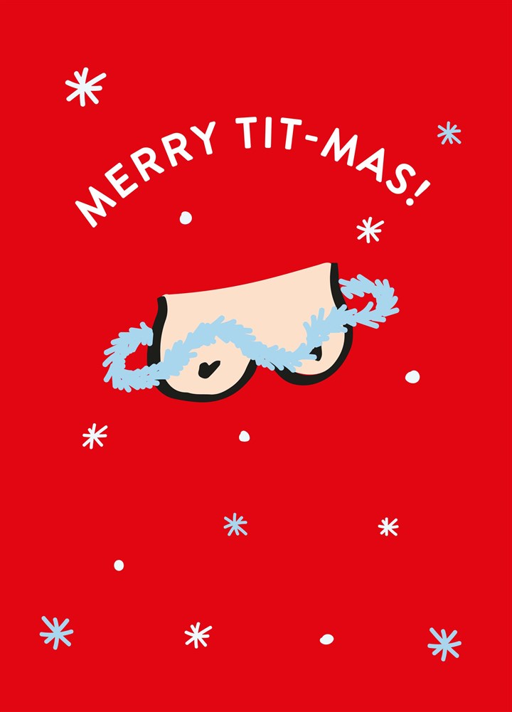 Tinsel Tit-Mas Christmas Card