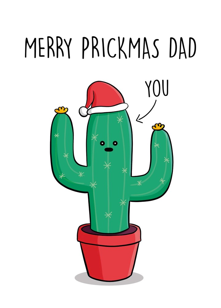 Dad Prickmas Christmas Card
