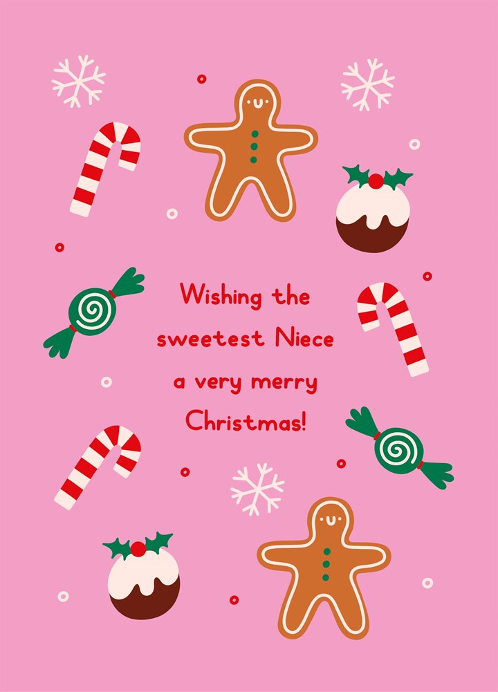 Sweetest Niece Christmas Treats Card