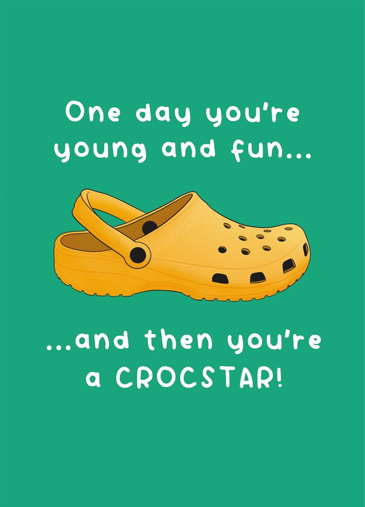 Crocstar Birthday Card