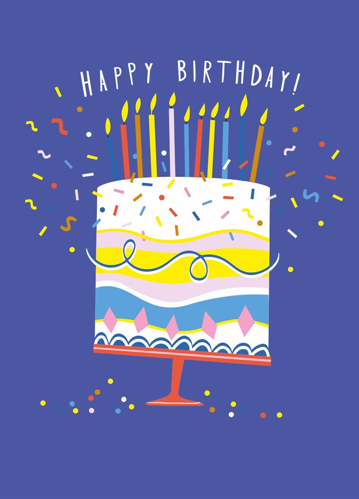 Confetti And Cake Birthday Card