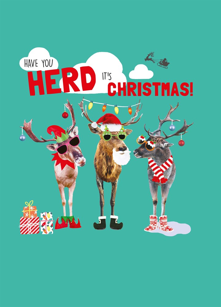 Reindeer Herd Christmas Card