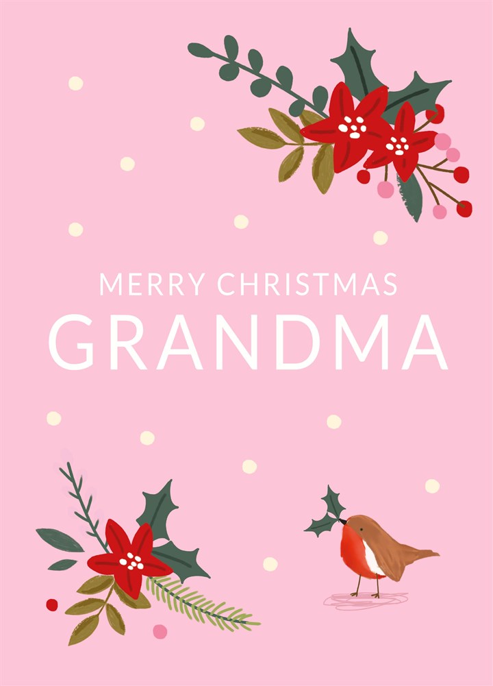 Grandma Winter Foliage Christmas Card