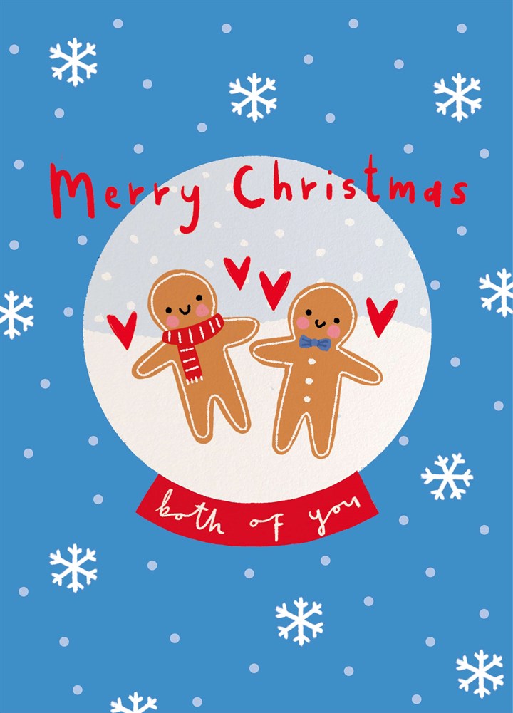 Both Of You Gingerbread Globe Christmas Card